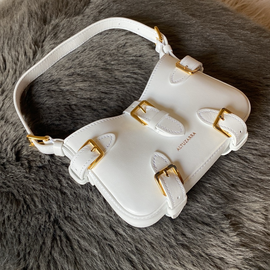 Altuzarra Nwt Mini Play Leather Baguette Bag, Optic White — image 8 of 8
